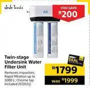 Builders Warehouse Jojo tanks twin-stage undersink water filter unit 672033 offer