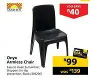 Builders Warehouse Goldsun onyx armless chair offer