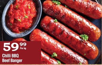 Chilli BBQ Beef Banger