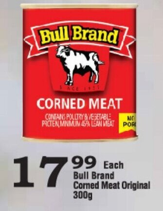 Oxford Freshmarket Bull Brand Corned Meat Original 300g offer