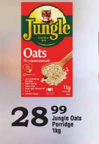 Oxford Freshmarket Jungle Oats Porridge 1kg offer