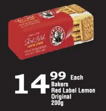 Oxford Freshmarket Bakers Red Label Lemon Original 200g offer