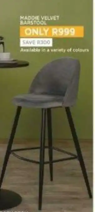 Decofurn Maddie Velvet Barstool offer