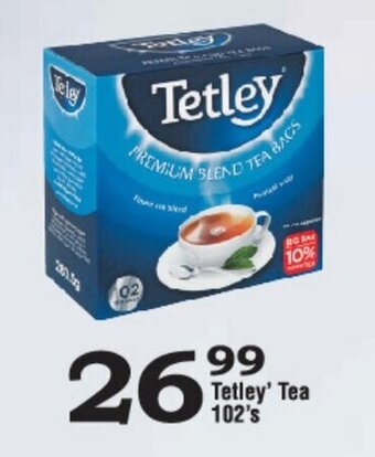 Oxford Freshmarket Tetley' Tea 102's offer