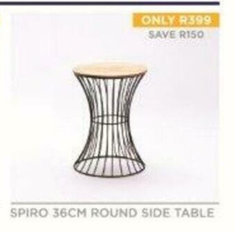 Decofurn Spiro 36cm Round Side Table offer