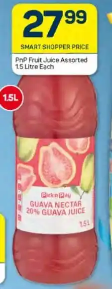 Pick n Pay PnP Fruit Juice Assorted 15 Litre Each offer
