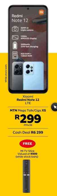 MTN Xiaomi redmi note 12 lte offer