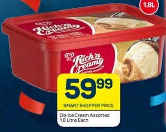 Pick n Pay Ola Ice Cream Assorted 1.8 Litre Each offer