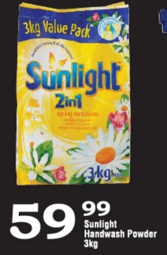 Oxford Freshmarket Sunlight Handwash Powder 3kg offer