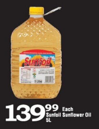 Oxford Freshmarket Sunfoil Sunflower Oil 5L offer
