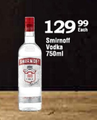 Oxford Freshmarket Smirnoff Vodka 750ml offer