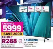 Game Samsung 43 uhd 4k smart tv au7000 offer