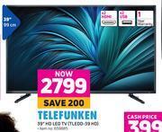 Game Telefunken 39(99cm) hd led tv tledd-39hd offer