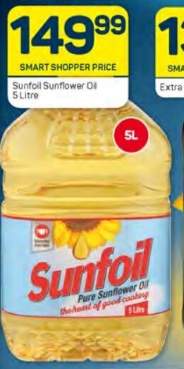 Pick n Pay Sunfoil Sunflower Oil 5 Litre offer