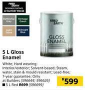 Builders Warehouse Fired earth gloss enamel-5l offer