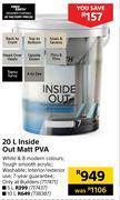 Builders Warehouse Fired earth inside out matt pva-20l offer