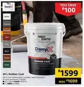 Builders Warehouse Fired earth damp x rubber coat-20l offer