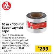 Abe 10m x 100mm super laykold tape