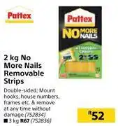 Builders Warehouse Pattex no more nails removable strips-2kg offer