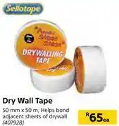 Builders Warehouse Sellotape dry wall tape-50mm x 50m each offer