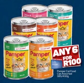 Pick n Pay Pamper Cat Food Can Assorted 385/400g offer