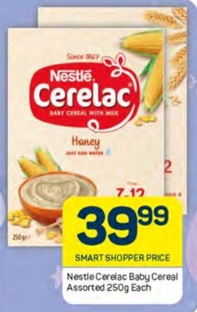 Pick n Pay Nestle Cerelac Baby Cereal Assorted 250g Each offer