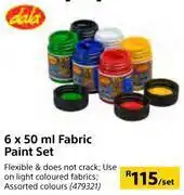 Builders Warehouse Dala fabric paint set-6 x 50ml per set offer