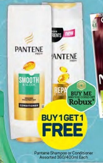 Pick n Pay Pantene Shampoo or Conditioner Assorted 360/400ml Each offer