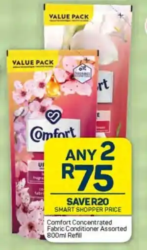 Pick n Pay Comfort Concentrated Fabric Conditioner Assorted 800ml Refill offer