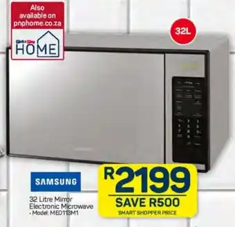 Pick n Pay SAMSUNG 32 Litre Mirror Electronic Microwave Model: MEO113M1 offer