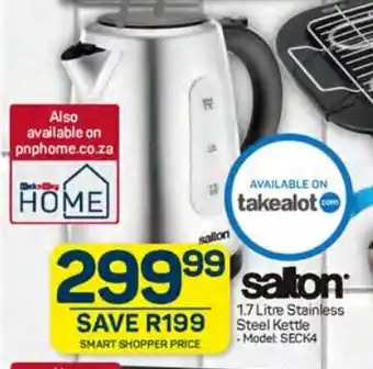 Pick n Pay salton 1.7 Litre Stainless Steel Kettle -Model: SECK4 offer
