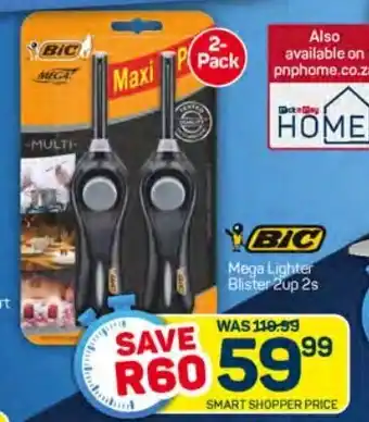 Pick n Pay BIC Mega Lighter Blister 2up 2s offer