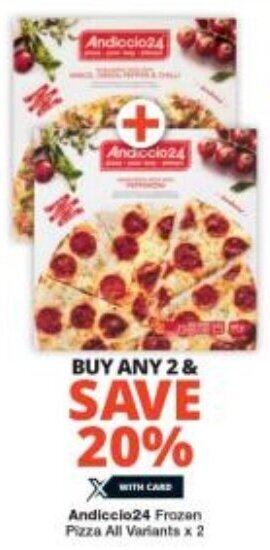 Checkers Andiccio24 Frozen Pizza All Variants x 2 offer