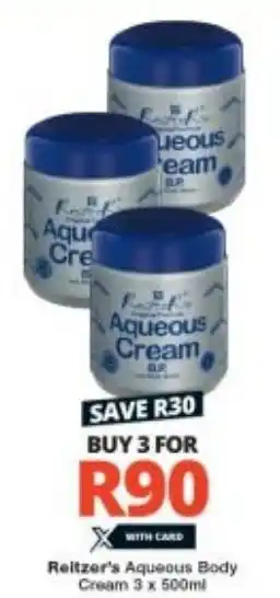 Reitzer's Aqueous Body Cream 3 x 500ml