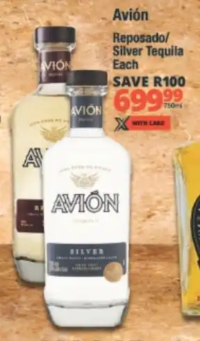 Avión Reposado/ Silver Tequila Each
