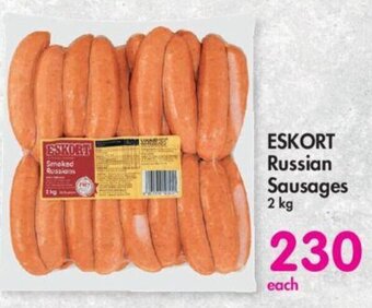 Makro ESKORT Russian Sausages 2 kg offer