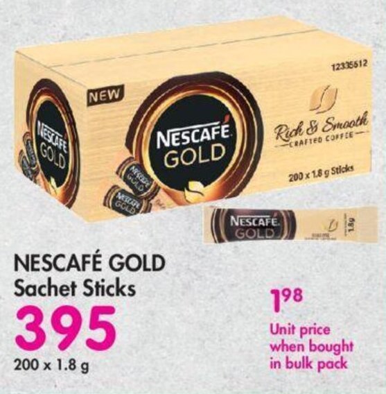 NESCAFÉ GOLD Sachet Sticks offer at Makro