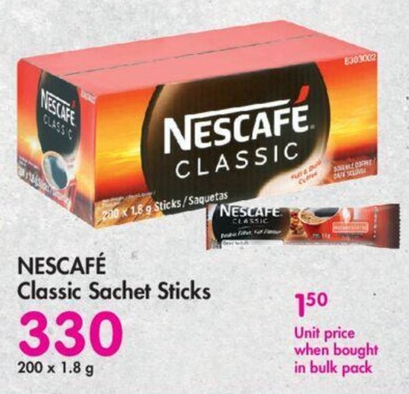 NESCAFÉ Classic Sachet Sticks offer at Makro