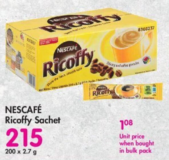 NESCAFÉ Ricoffy Sachet offer at Makro