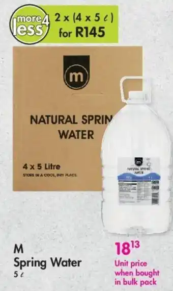 M Spring Water 5L