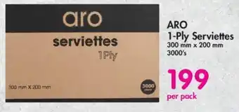 Makro ARO 1-Ply Serviettes 300mmx200mm 3000's offer