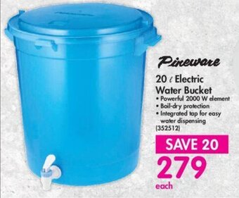 Makro Pineware 20L Electric Water Bucket offer