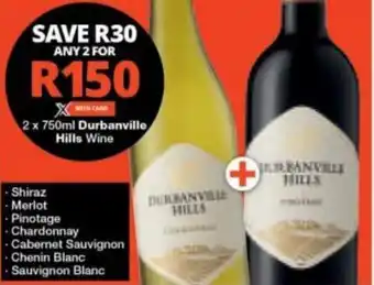 Checkers 2 x 750ml Durbanville Hills Wine offer