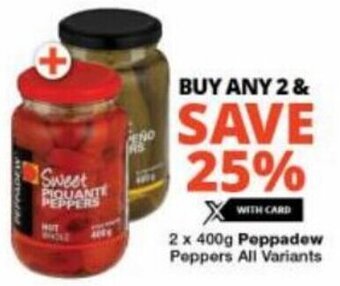 Checkers 2 x 400g Peppadew Peppers All Variants offer