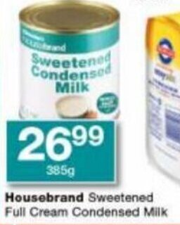 Checkers Housebrand Sweetened Full Cream Condensed Milk offer