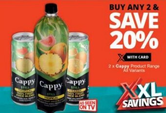 Checkers 2 x Cappy Product Range All Variants offer