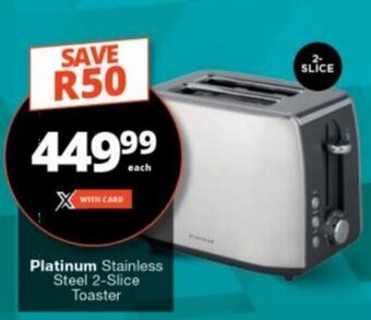Checkers Platinum Stainless Steel 2-Slice Toaster offer