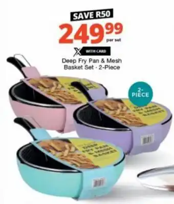 Checkers Deep Fry Pan & Mesh Basket Set 2-Piece offer
