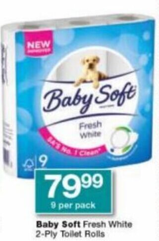 Checkers Baby Soft Fresh White 2-Ply Toilet Rolls offer