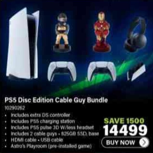 PS5 Disc Edition Cable Guy Bundle offer at Incredible Connection